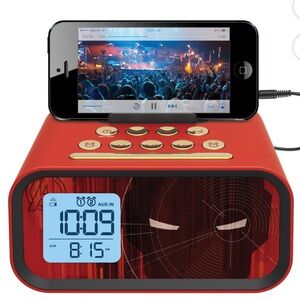 Iron Man Dual Alarm Clock Speaker System (MR-M23)